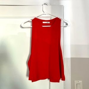 Aritzia Red Wilfred Free Tank Top